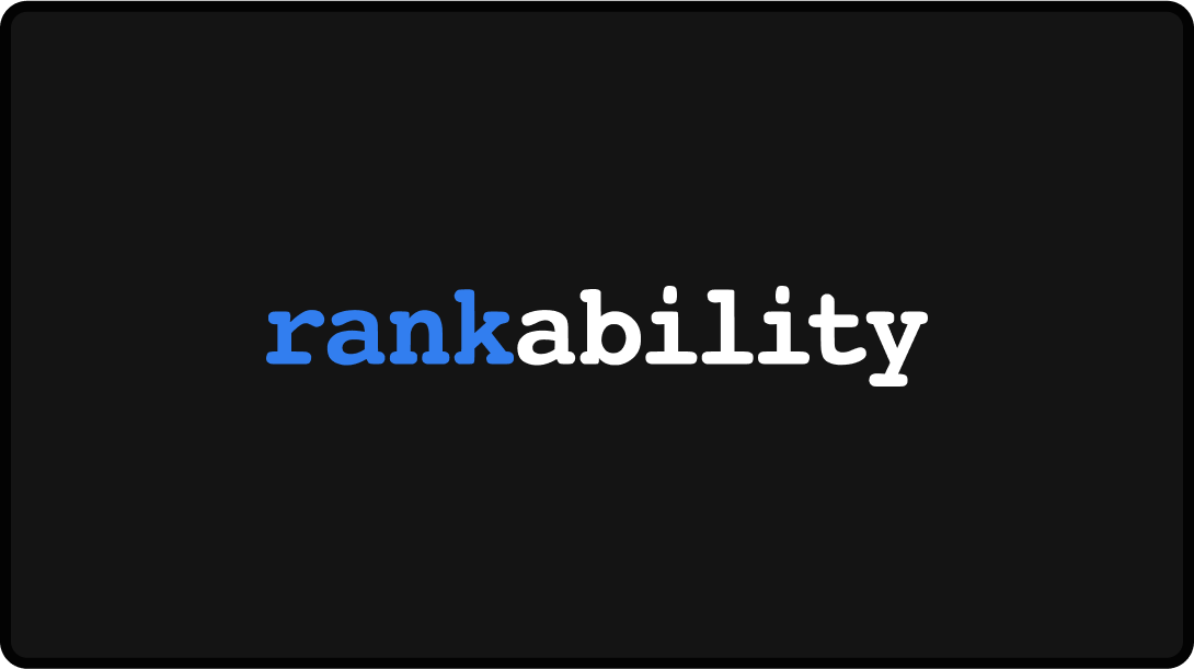 Logo of Rankability, a ChatGPT optimization toool.