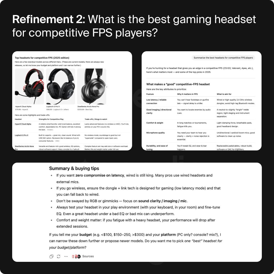 Refining a ChatGPT prompt based on user demographics and seeing response change.
