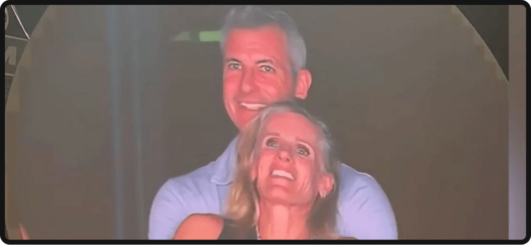 CEO and mistress at a Coldplay concert, showing an example of a PR crisis.