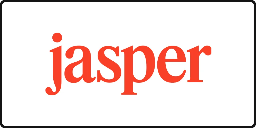 Jasper logo, one of the best tools for your AI marketing stack.