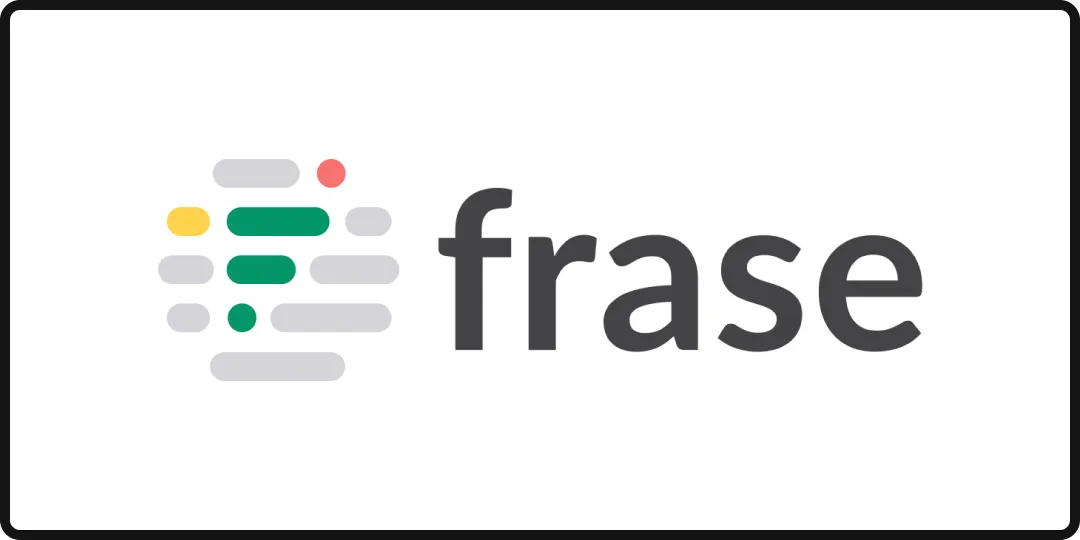 Frase logo, one of the best tools for your AI marketing stack.