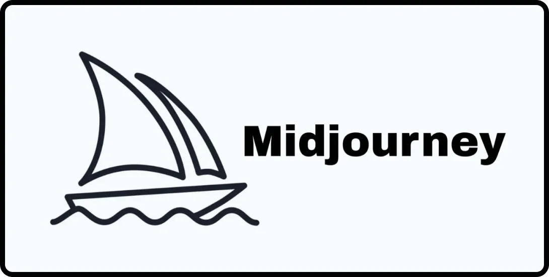 Midjourney logo, one of the best tools for your AI marketing stack.