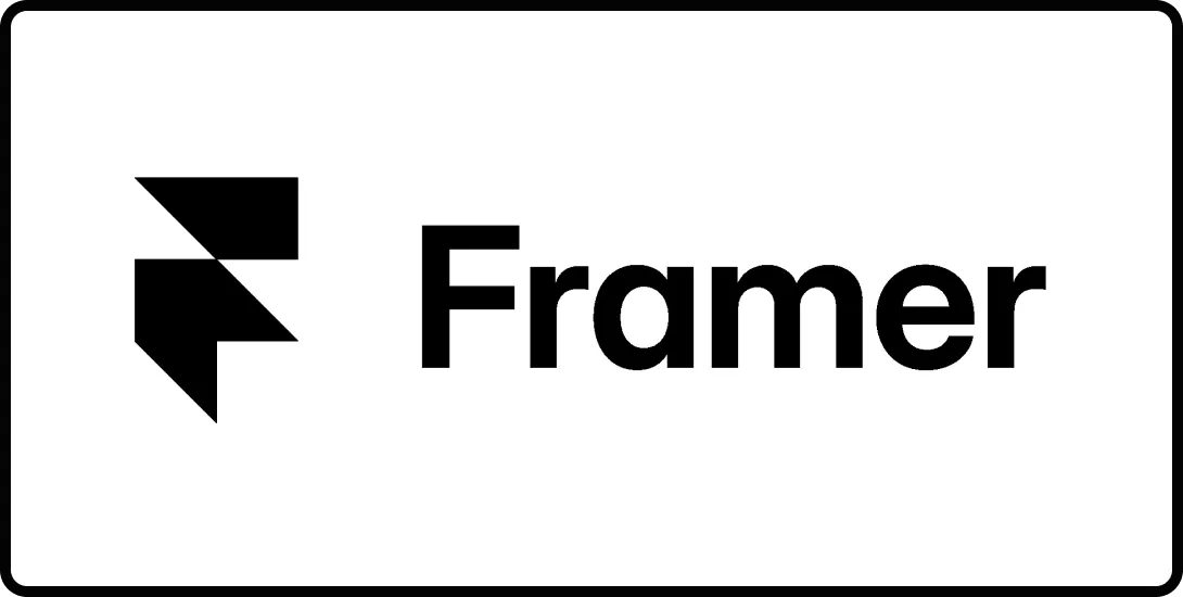 Framer logo, one of the best tools for your AI marketing stack.