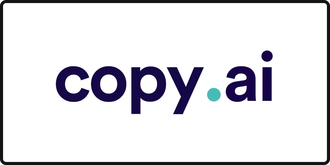 Copy.ai logo, one of the best tools for your AI marketing stack.
