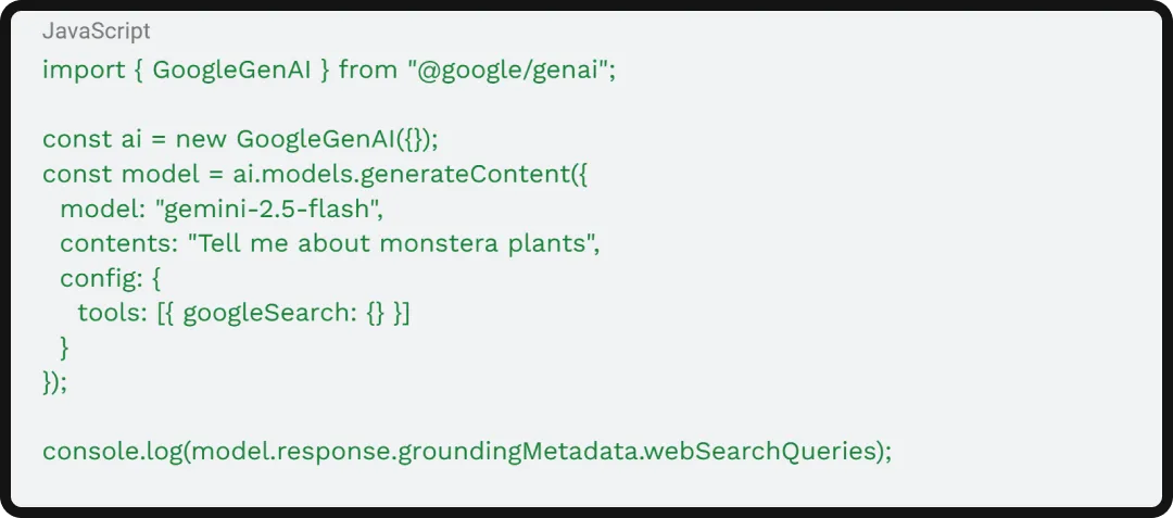 Step 2 to using Gemini grounding API to expose query fan-out data.