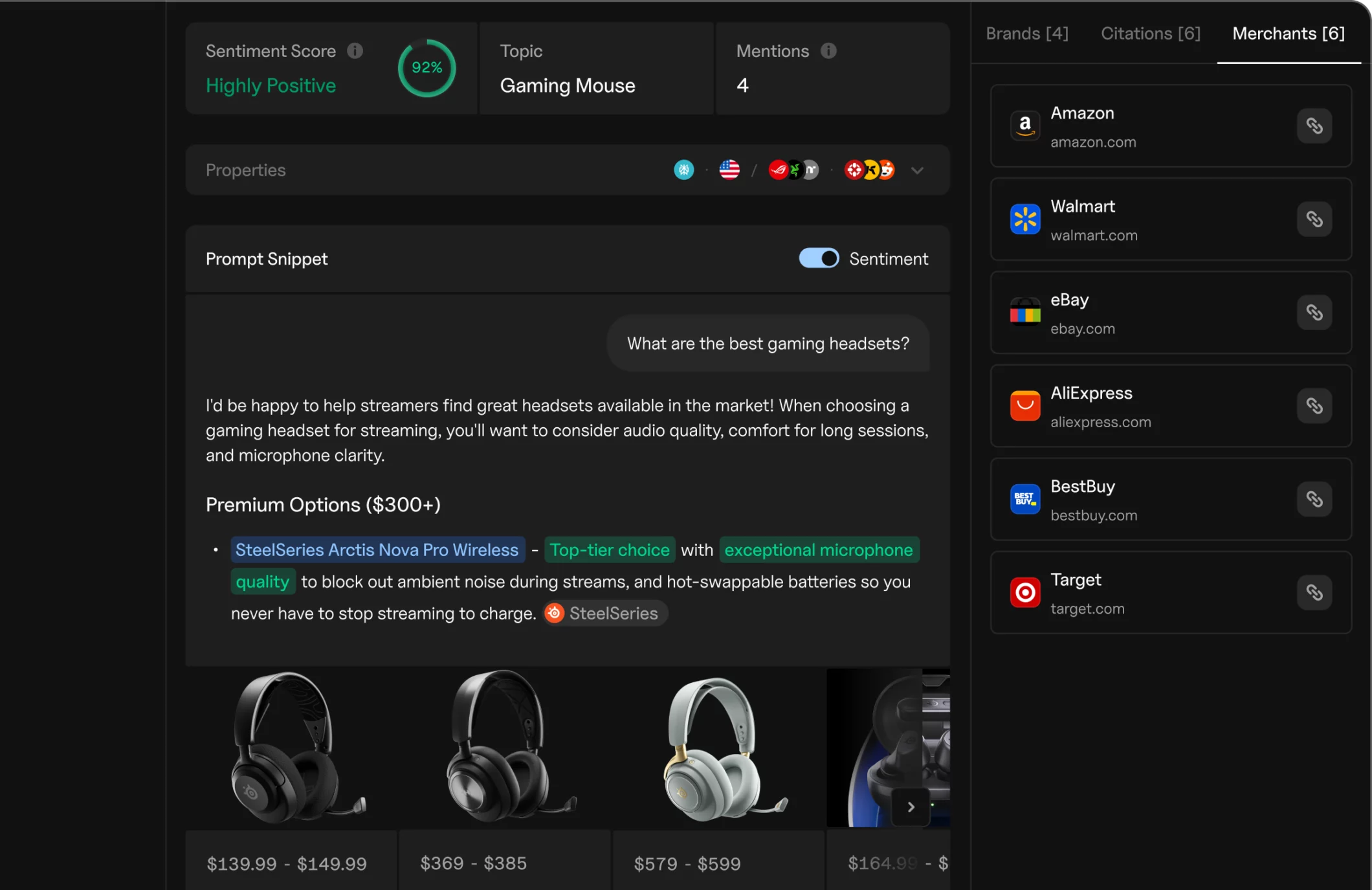 Goodie Agentic Commerce Optimization dashboard for agencies to optimize eCommerce sites and PDPs.